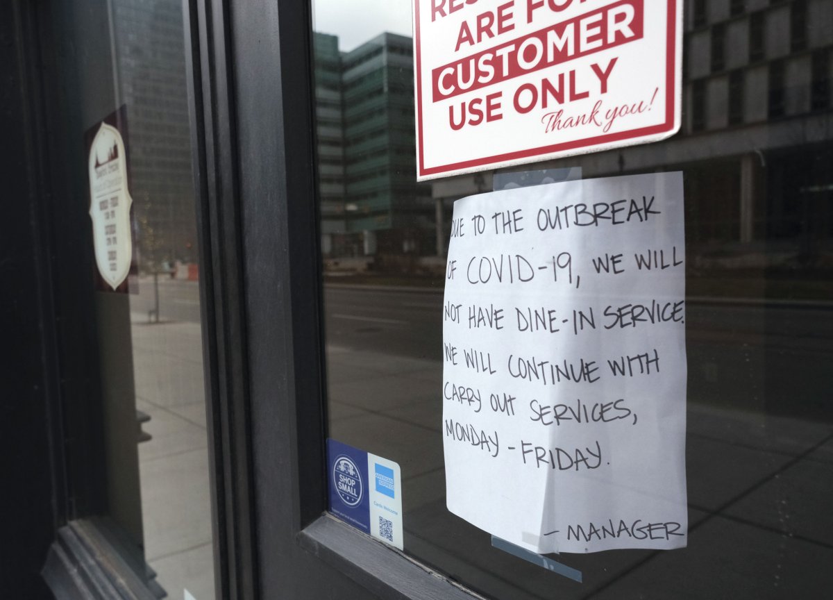 A business closed during the COVID pandemic