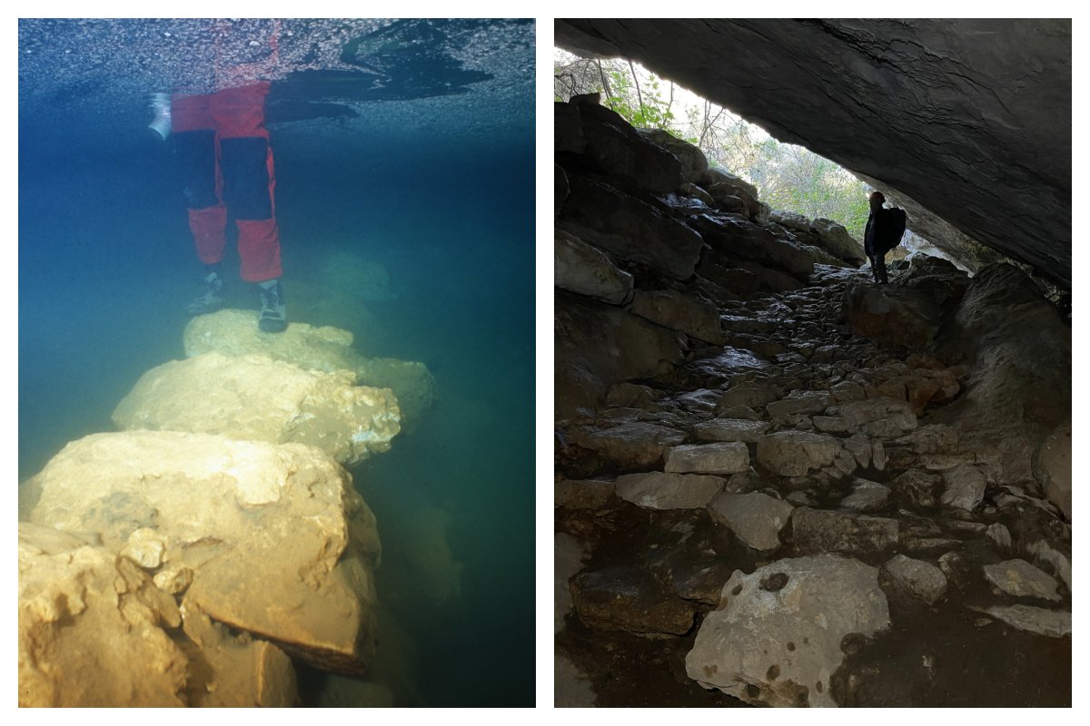 A cave and submerged prehistoric structure