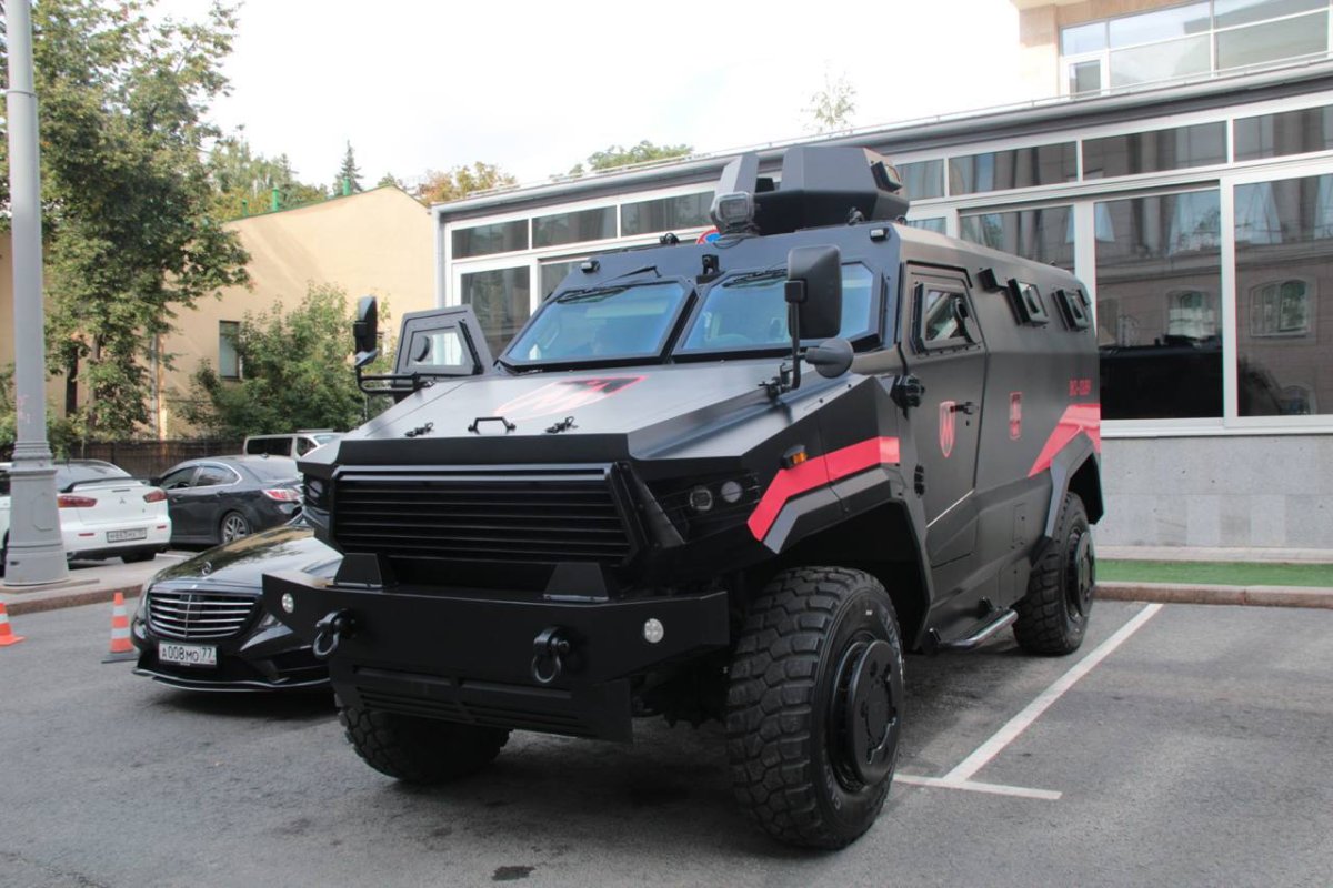 Chinese-Made Armored Vehicle Parked Outside Moscow Metro