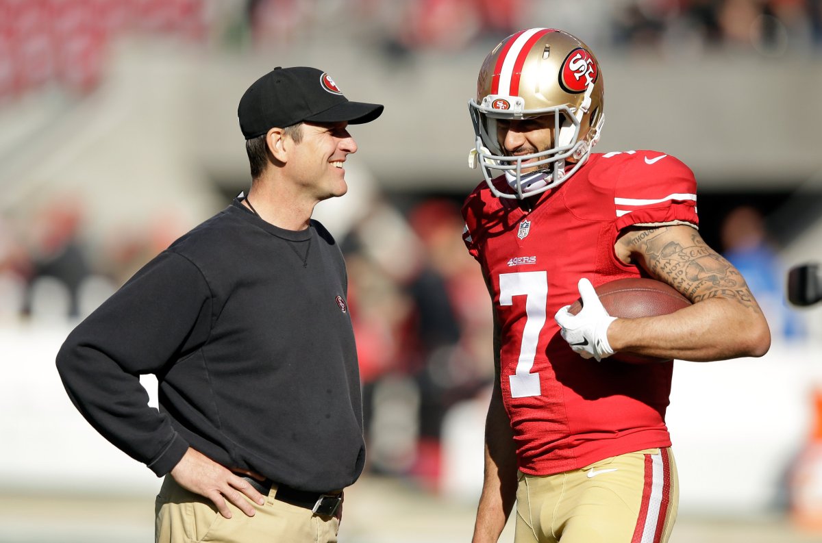 Jim Harbaugh and Colin Kaepernick