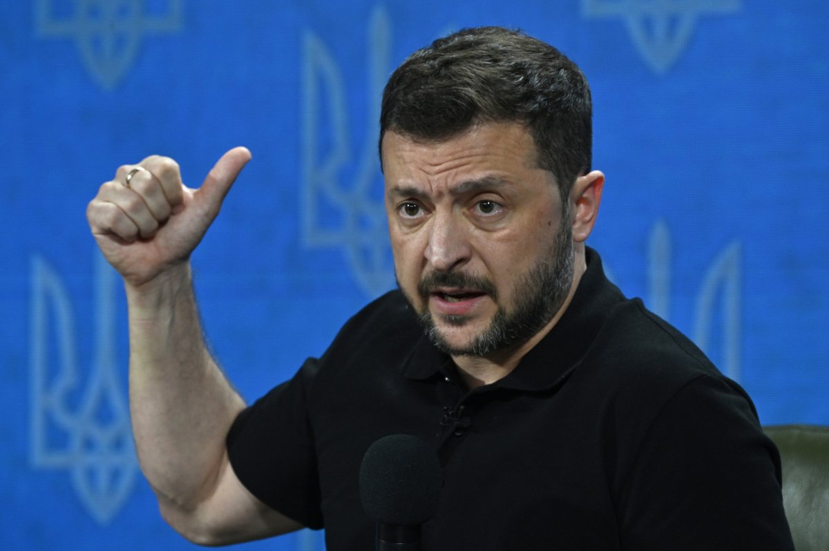 Volodymyr Zelensky speaks in Kyiv