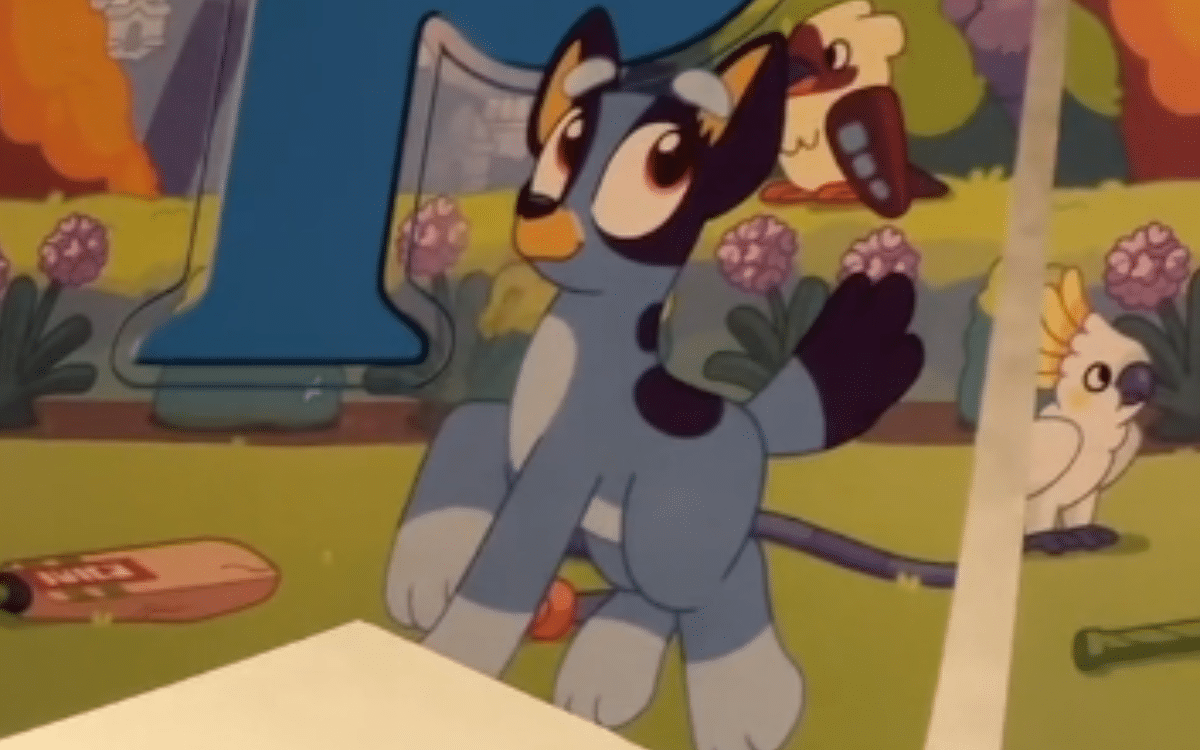 Cassandra Colley's 'Bluey' birthday decorations.