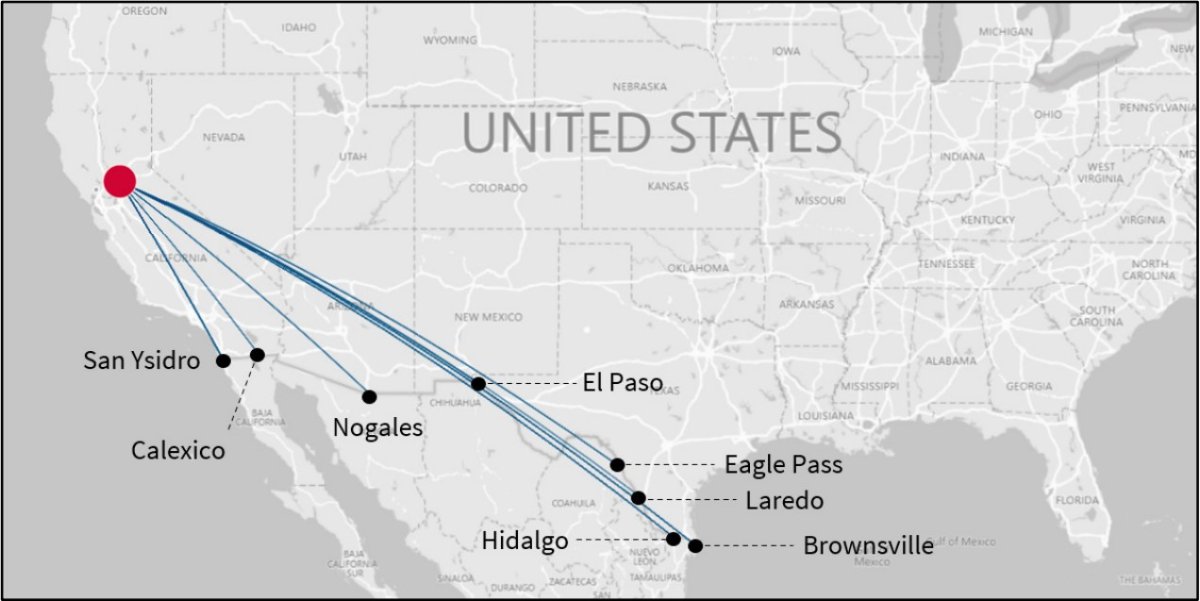 DHS OIG CBP One App report map