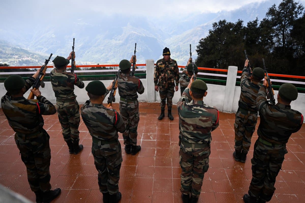 Indian Troops Prepare For Drill 
