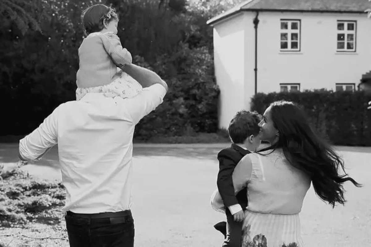 Prince Harry, Meghan with Archie and Lilibet
