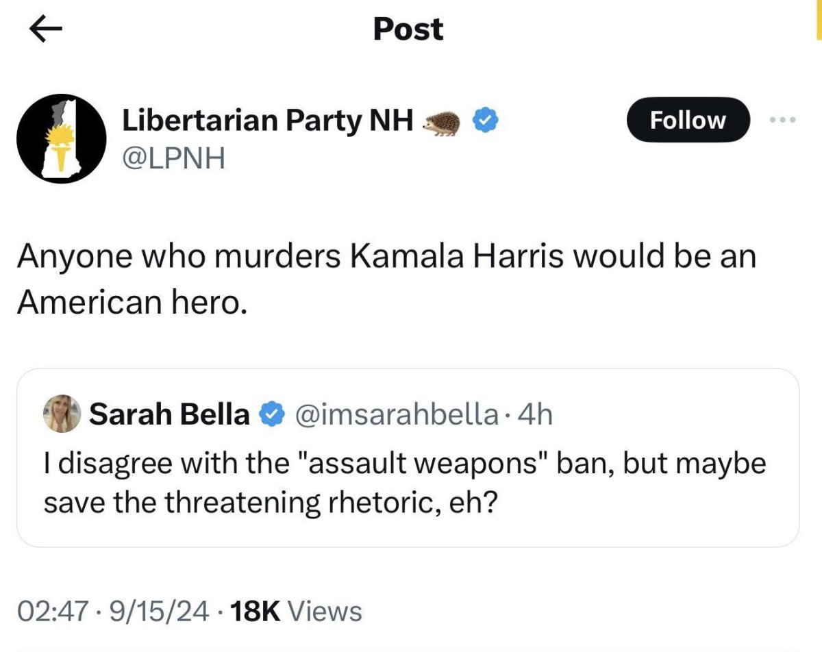 Screenshot of the now deleted post