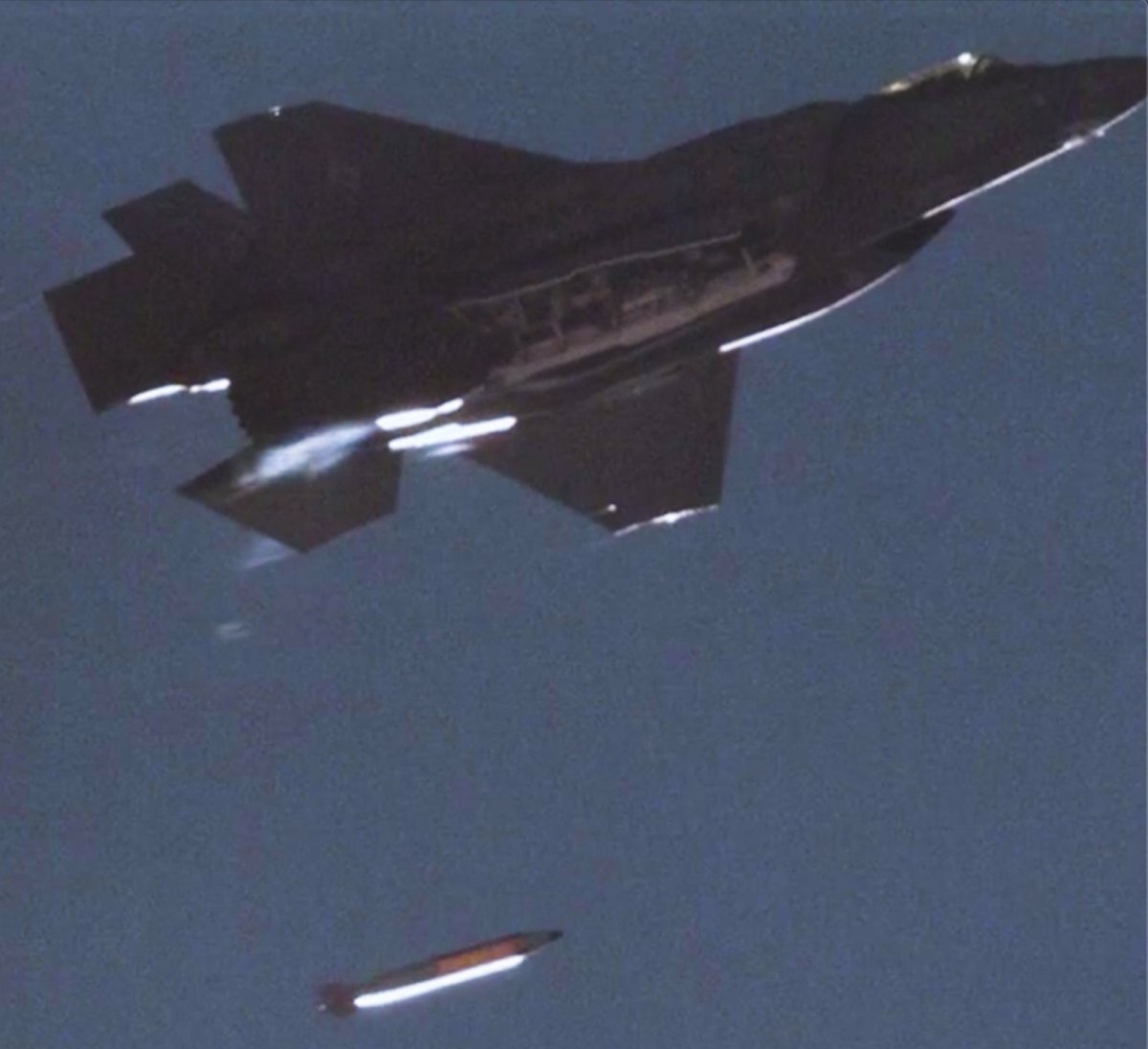 US F-35A Drops a Mock Nuclear Bomb