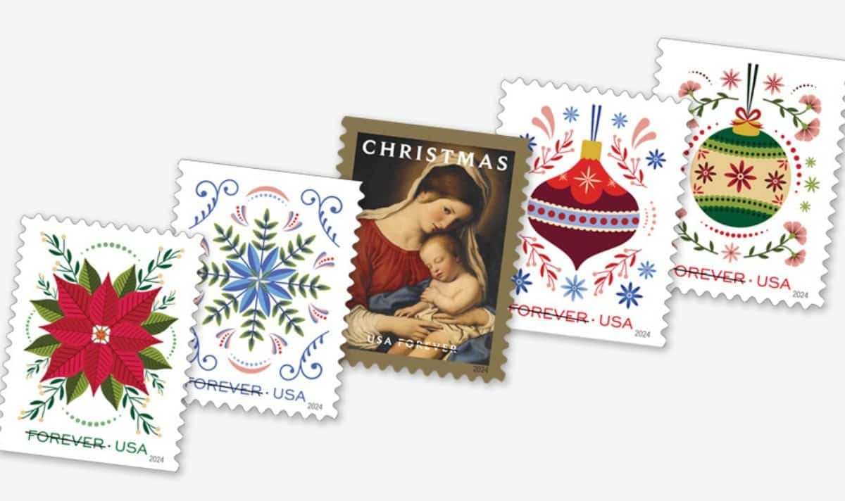 US Postal Service Unveils Christmas 2024 Stamps