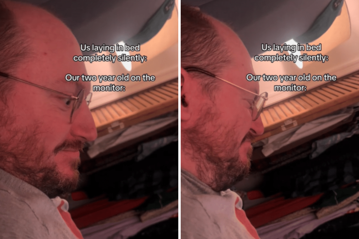 Parents Lay Silent in Bed, Then a Voice Suddenly Comes From Baby Monitor