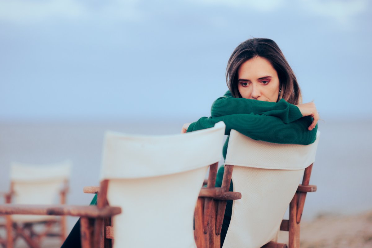 Woman Looks Sad At Wedding Reception