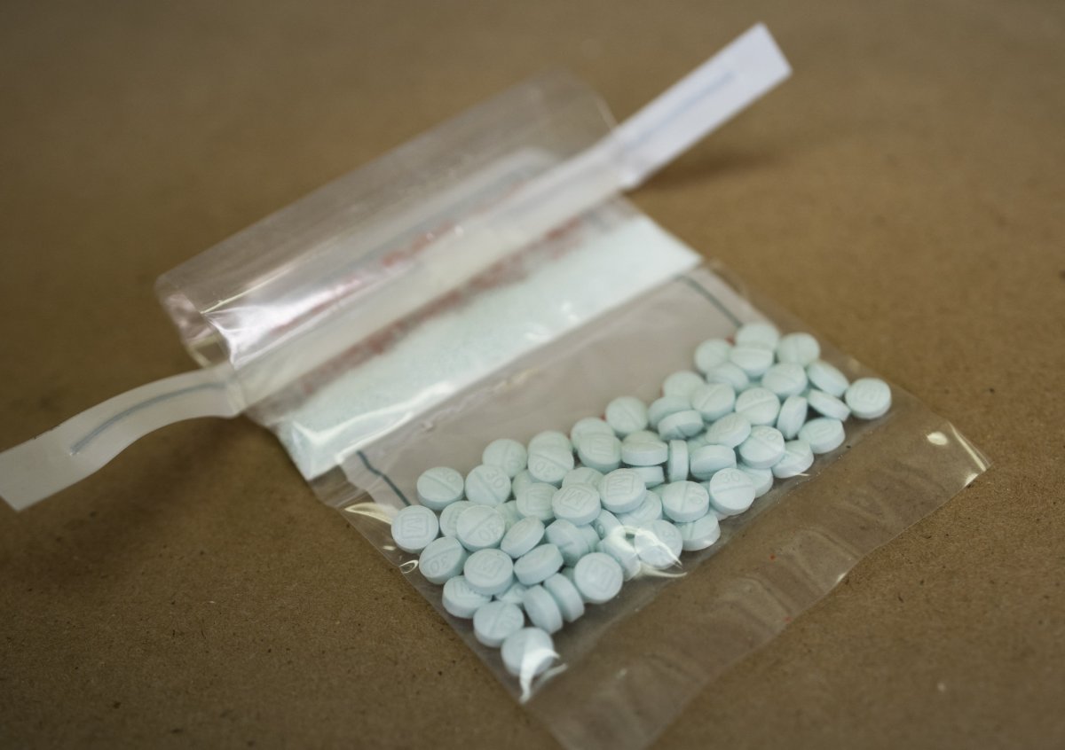 Blue fentanyl pills