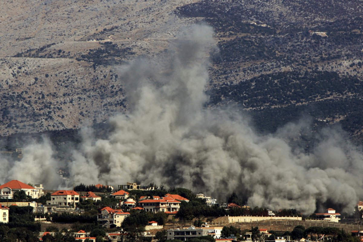 Bombardment of Lebanese village by Israel
