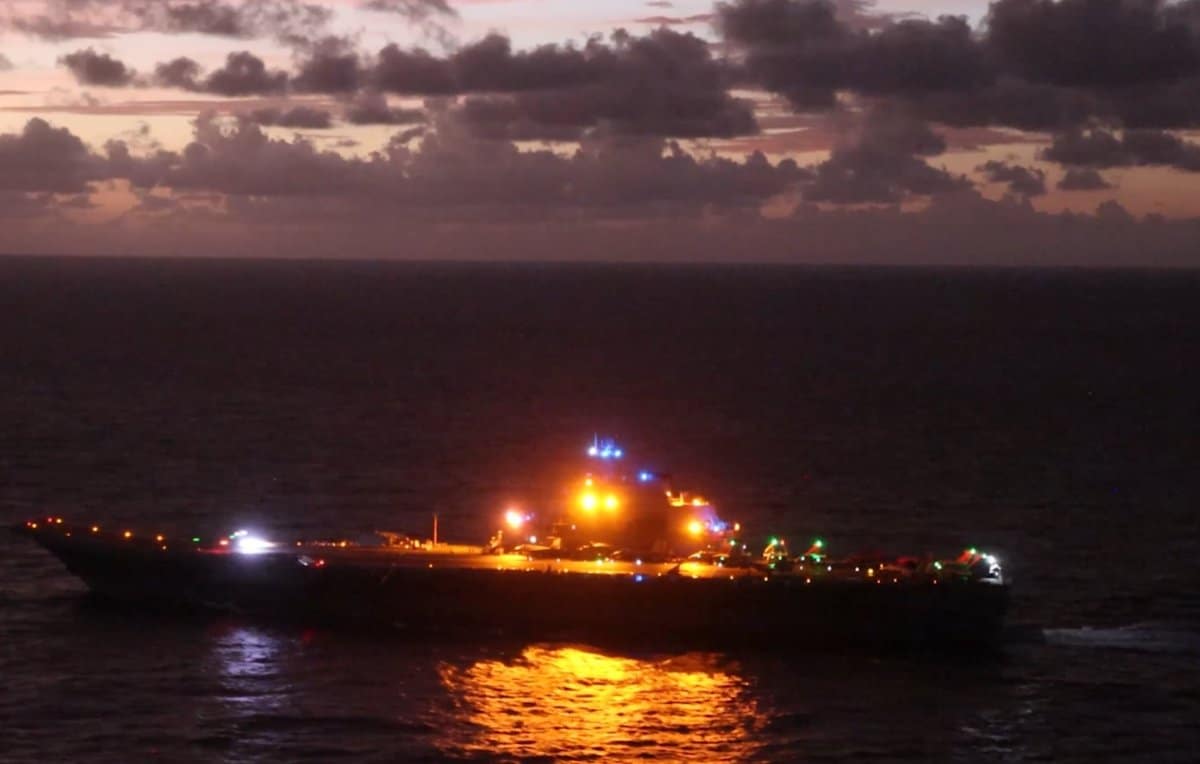 Chinese Aircraft Carrier Conducts Exercise Near Taiwan