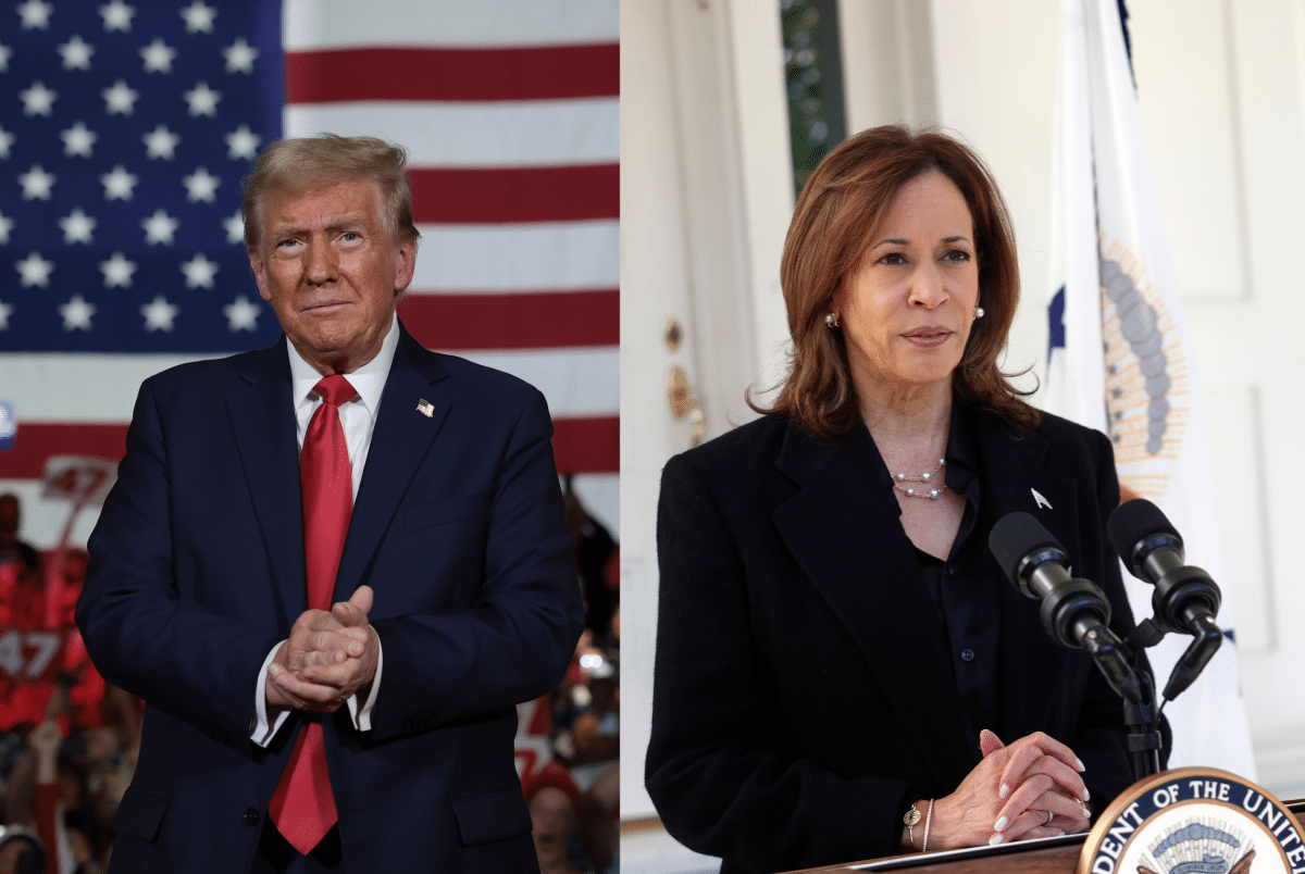Donald Trump and Kamala Harris