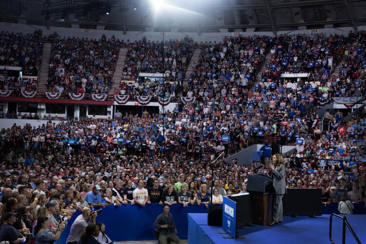 Harris, Trump Wisconsin Rally Sizes Compared