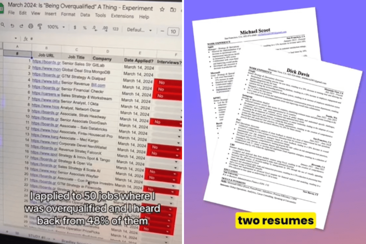 Man Applies to the Same 50 Jobs With Two Different CVs—One Is Clear Winner