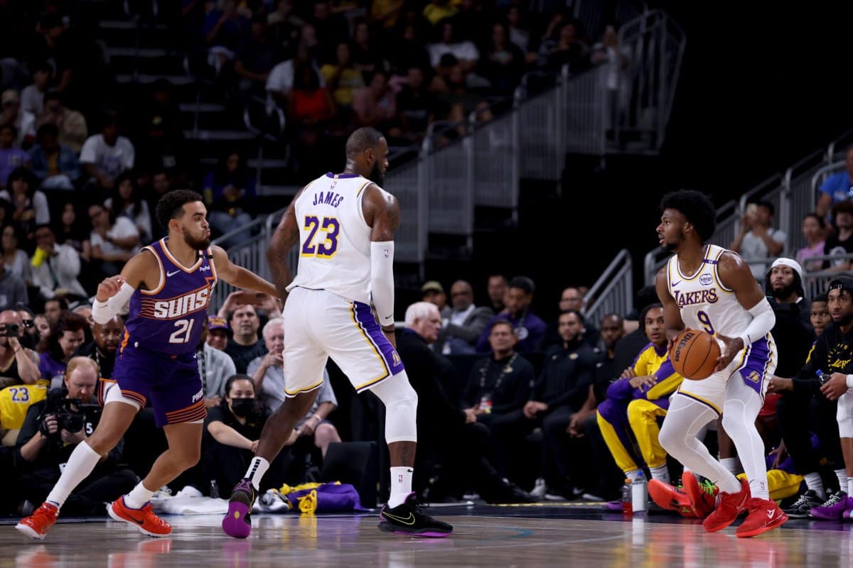 Lakers LeBron James Bronny James Suns