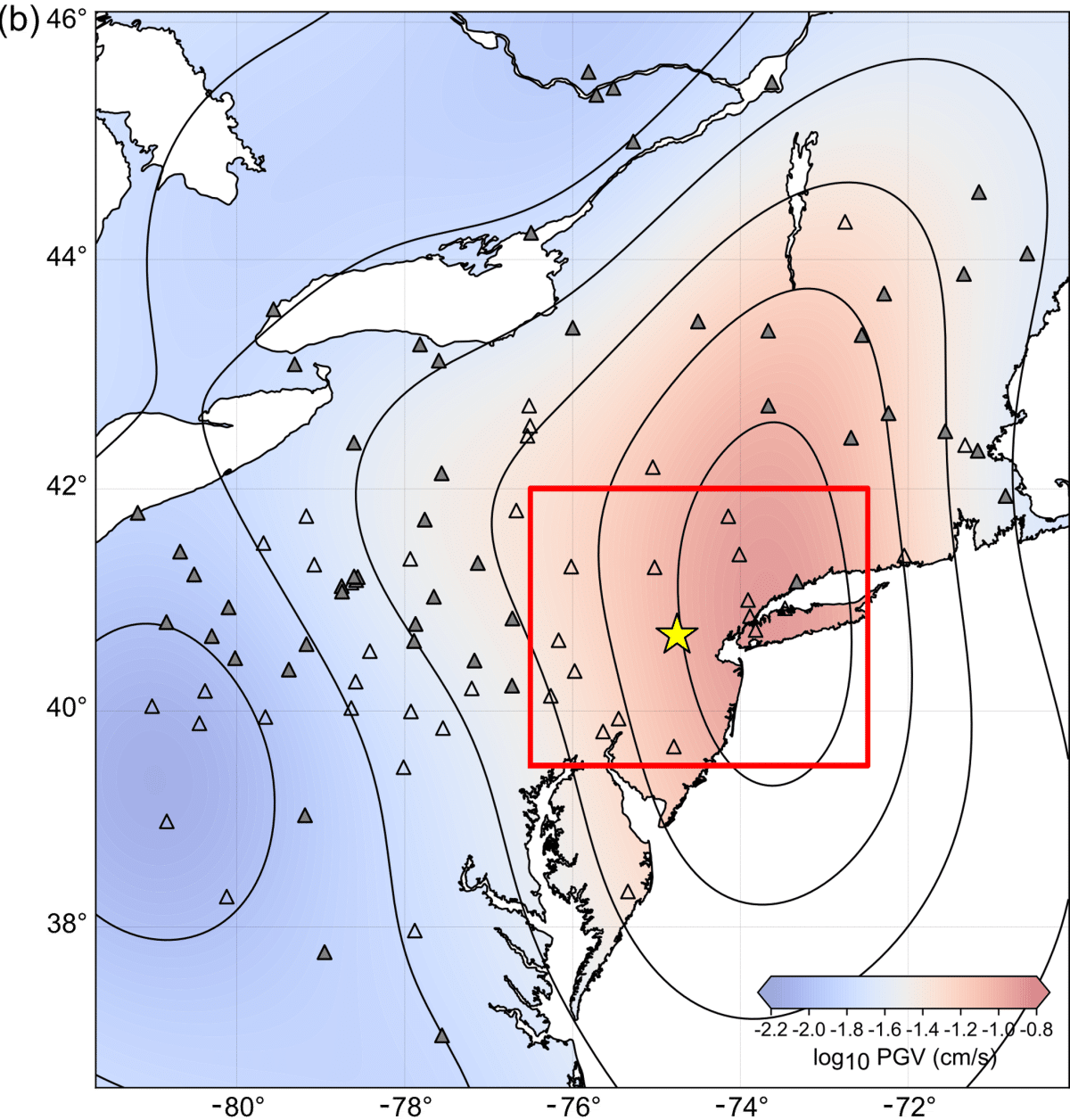 Peak ground velocities following the Tewksbury earthquake