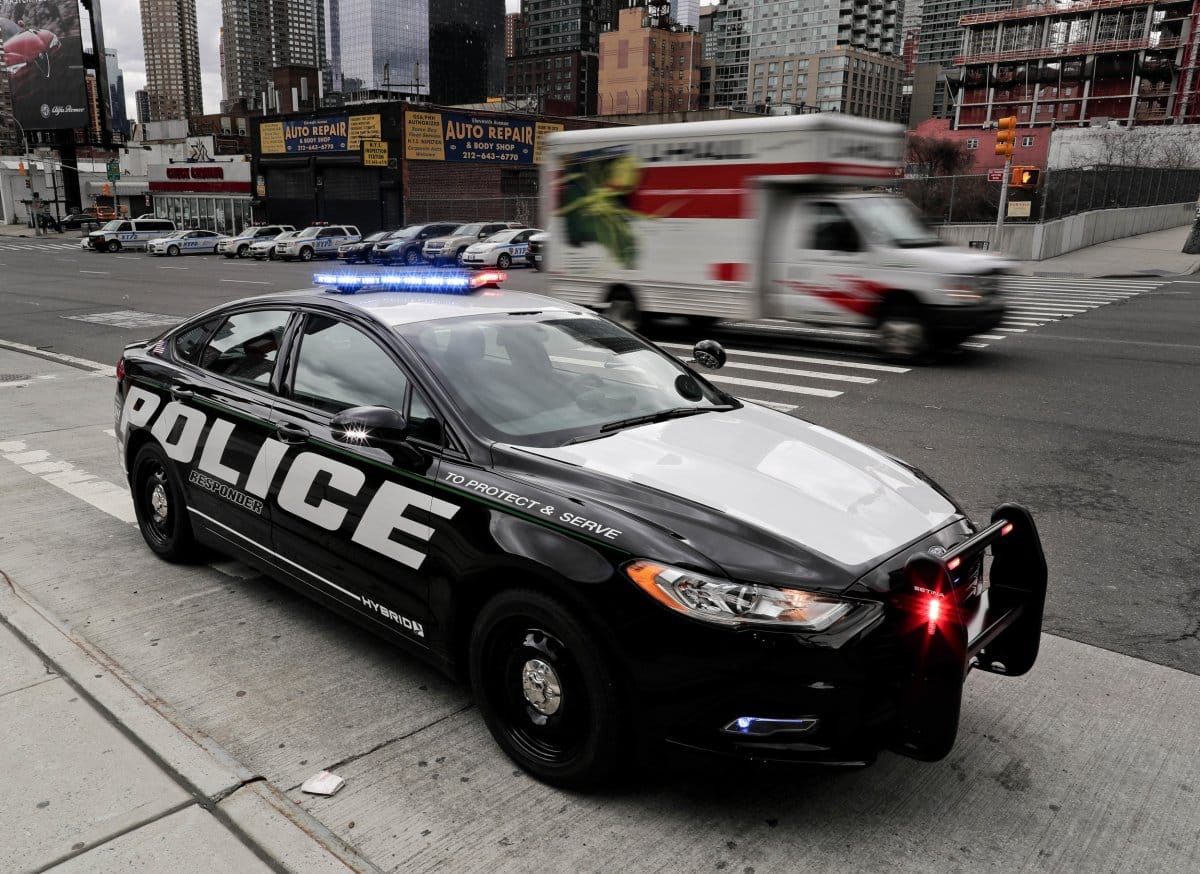 Police Car in the Street