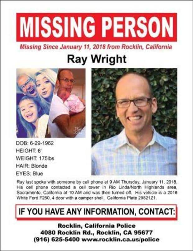 Ray Wright missing poster 