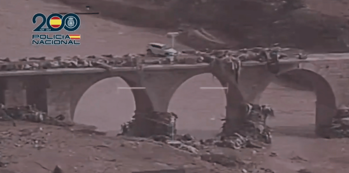 Spain flodding drone footage