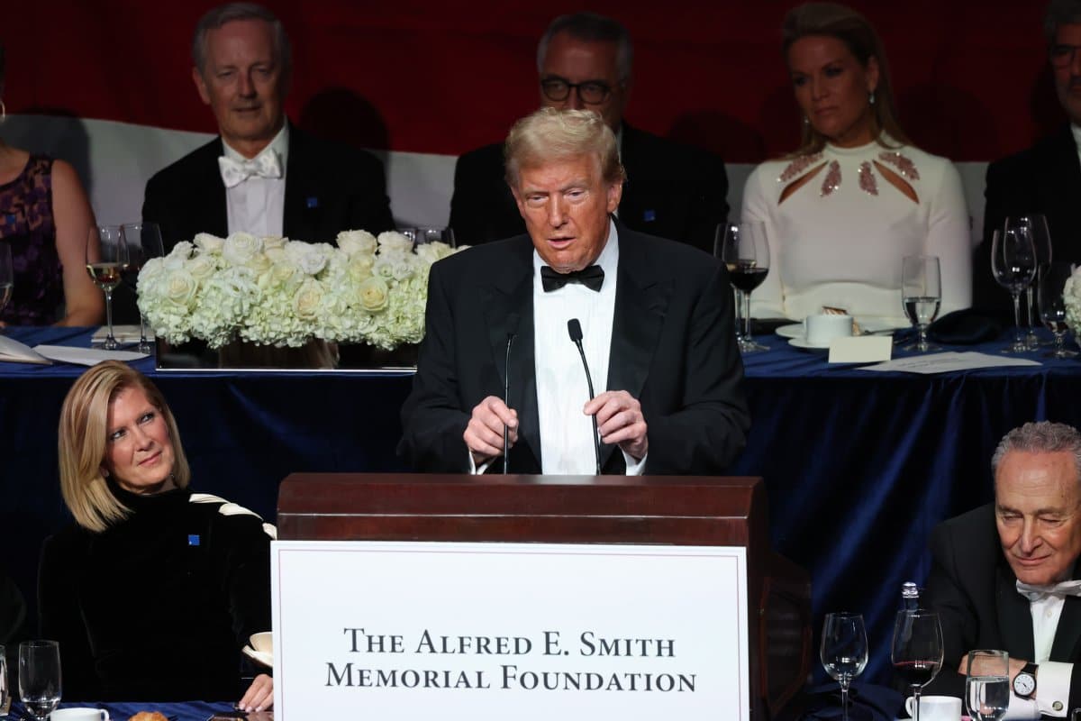 Trump Tears Into an Absentee Harris at Al Smith Dinner