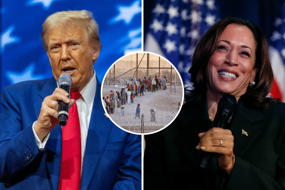 Trump Harris Migrants
