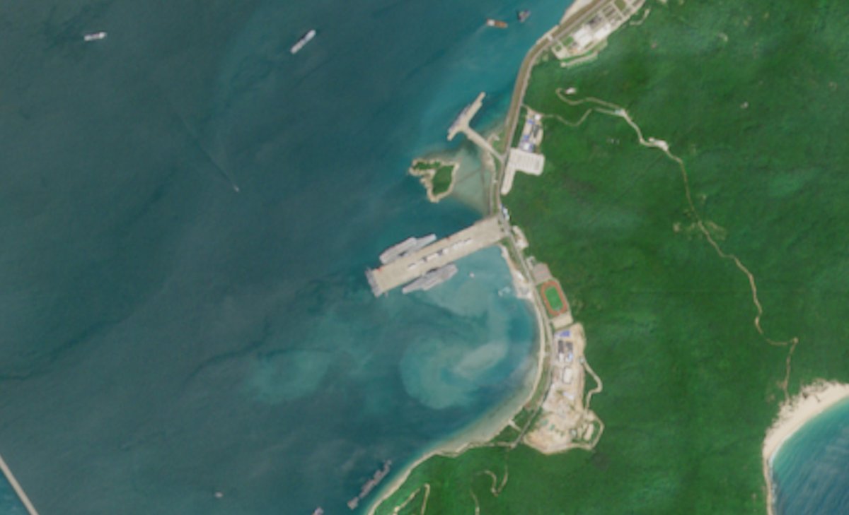 Two Chinese Aircraft Carriers Dock at Sanya