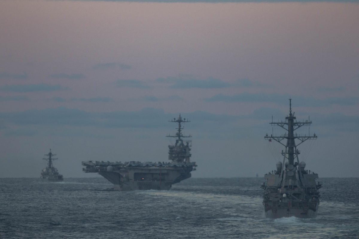 U.S. Warships Transit Strait of Dover