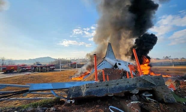 Dozens killed when passenger jet crashes while landing at South Korean airport