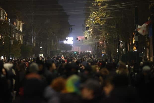 Protests continue in Georgia for 14th day amid EU negotiation delays 