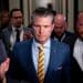 Hegseth strikes defiant tone as Trump weighs several options for replacing him