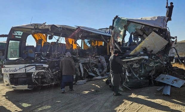 2 highway crashes in Afghanistan leave dozens dead, dozens more hurt