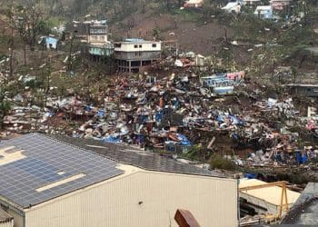 Mayotte cyclone survivors plead with visiting French president for help