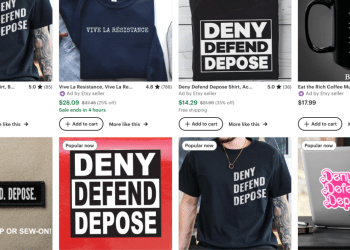 E-commerce sites hawk merchandise about UnitedHealthcare CEO shooting
