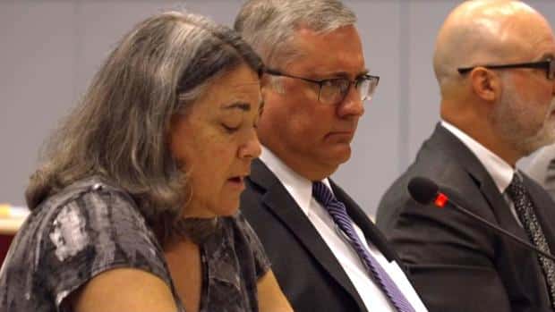 Amy Kingan at Calusinski clemency hearing. 