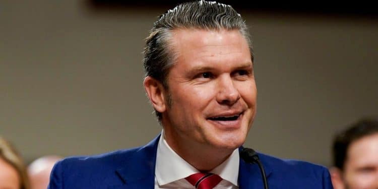 Pete Hegseth is asked to respond by protesters to claims of genocide against Israel