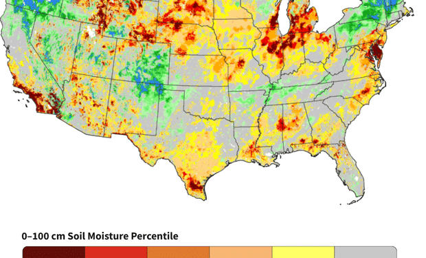 Maps show how dry the Southern California is, as L.A. wildfires burn