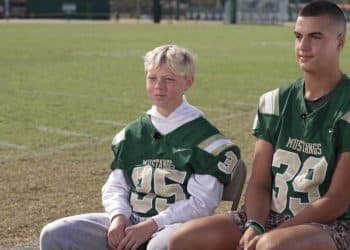 High school football player shows heart and determination help to power outsized performance