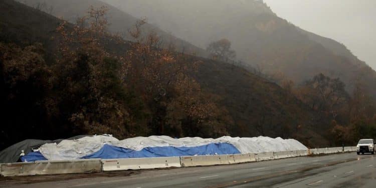 Evacuation warnings issued for Los Angeles wildfire burn areas amid mudslide threat