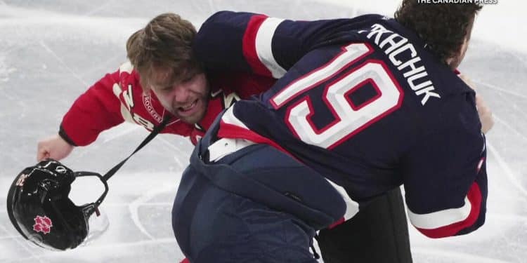 Fans boo U.S. national anthem at U.S.-Canada hockey game