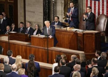 President Trump touts tariffs, foreign policy as some Democrats walk out of speech to Congress