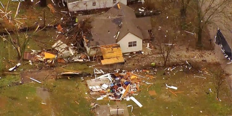 Tornadoes and hurricane-force winds devastate parts of the southern U.S.