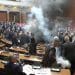 Lawmakers injured as smoke bombs, flares thrown in Serbian parliament
