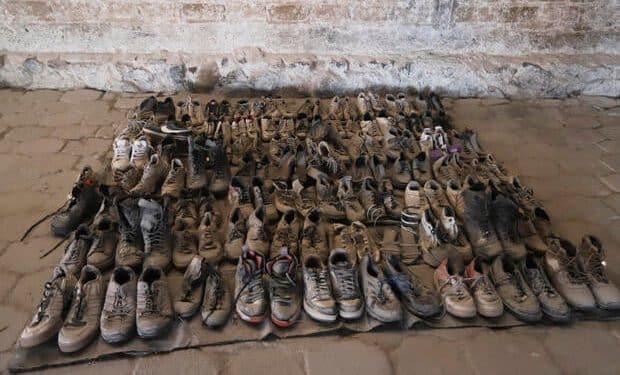 A possible mass murder site in Mexico, with dozens of shoes discovered