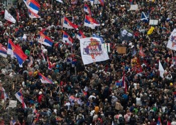 Belgrade is flooded with protesters against the Serbian government