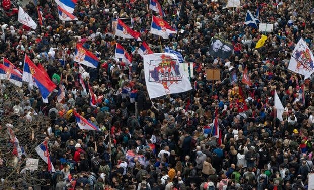 Belgrade is flooded with protesters against the Serbian government
