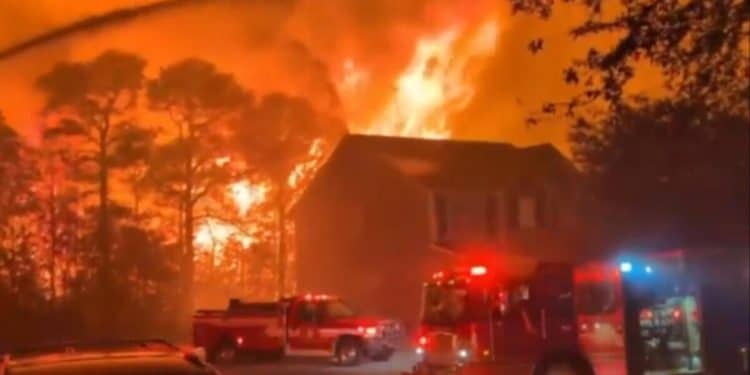 Evacuations in the Carolinas after multiple wildfires spark