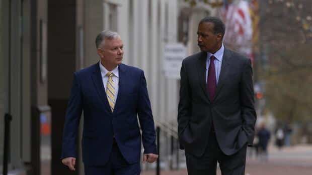 Retired Gen. Glen VanHerck and Bill Whitaker 